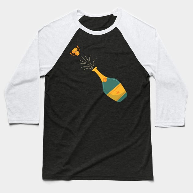 I’m Free. Champagne cork flying. Baseball T-Shirt by lakokakr